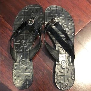 NEVER WORN!! ALL BLACK TORY BURCH MONROE SANDALS!